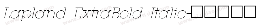 Lapland ExtraBold Italic字体转换